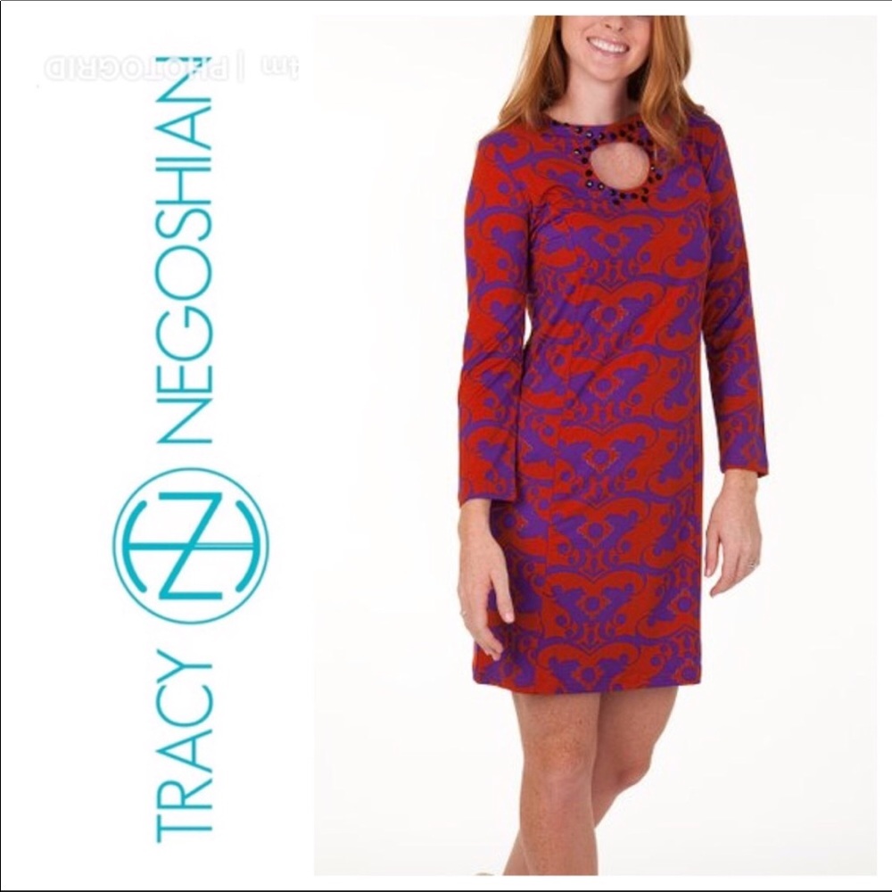 Tracy Negoshian Ginger Dress in Damask Print